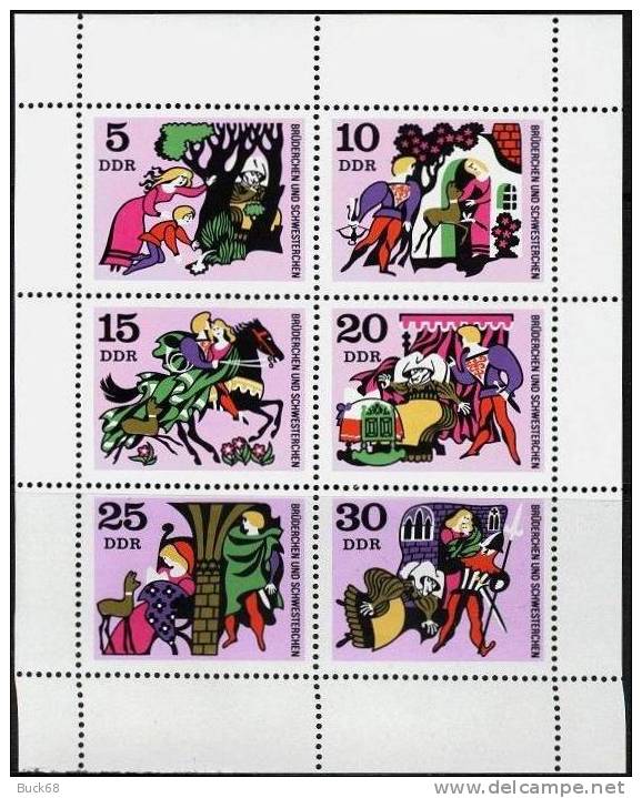 DDR RDA ALLEMAGNE DEMOCRATIQUE 1238/43 ** MNH Conte Légende Fable GRIMM Petit Frère Et Petite Soeur - Ungebraucht