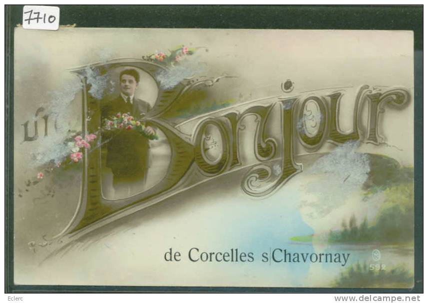 DISTRICT D´ORBE /// UN BONJOUR DE CORCELLES SUR CHAVORNAY  - TB - Chavornay