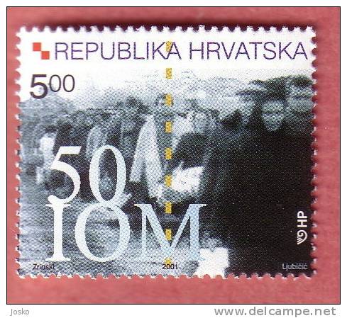 50th Anniversary Of IOM   ( Croatia Mint Stamp ) *** INTERNATIONAL ORGANIZATION FOR MIGRATION ( Refugees , Refugee ) - Vluchtelingen