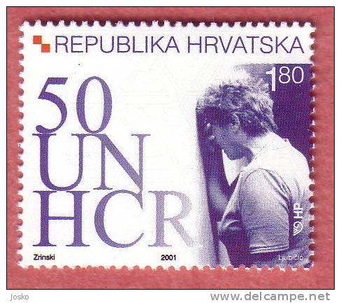 50th Anniversary Of UNHCR ( Croatia Stamp MNH** )  United Nations - UN - Rifugiati