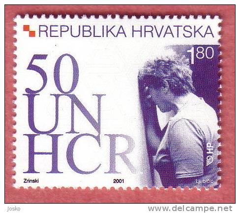 50th Anniversary Of UNHCR ( Croatia Stamp MNH** )  United Nations - UN - Refugees