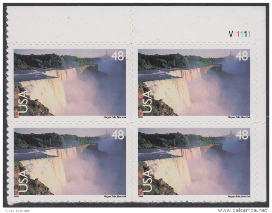 !a! USA Sc# C133 MNH PLATEBLOCK (UR/V11111/a) - Niagara Falls - 3b. 1961-... Nuovi