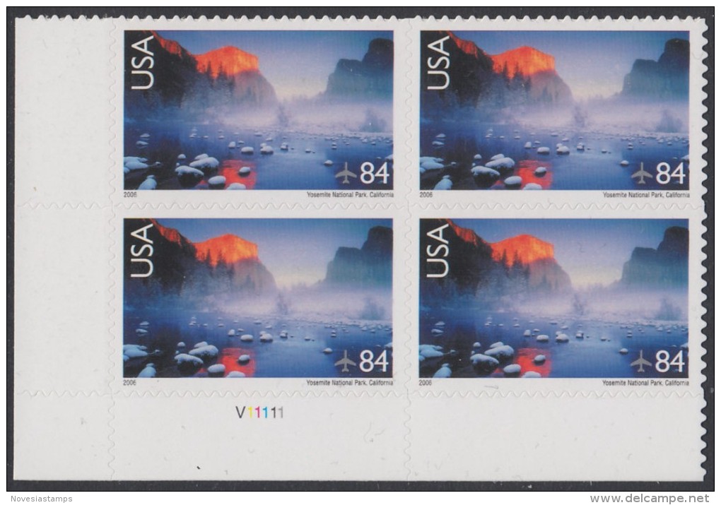 !a! USA Sc# C141 MNH PLATEBLOCK (LL/V11111/a) - Yosemite National Park - 3b. 1961-... Nuovi