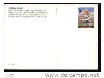 Jolie CP Sport Baseball Base Ball USA Rogers Hornsby St Louis Cardinals Pre Stamp Ready To Mail PAP - Baseball