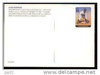 Jolie CP Sport Baseball Base Ball USA Jackie Robinson Brooklyn Dodgers  Pre Stamp Ready To Mail PAP - Honkbal