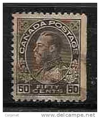 CANADA - 1911/6 - George V -50c Black  - Yvert # 99a -  One Side Imperforate - - Used Stamps