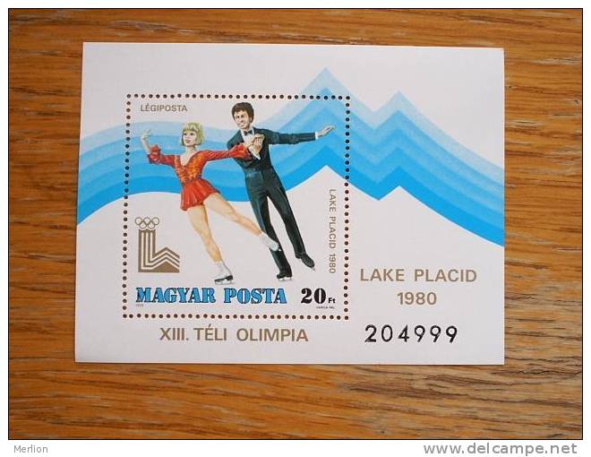 HUNGARY , UNGARN, HONGRIE LAKE PLACID 1980   Hungarian Block - New  D15226 - Hiver 1980: Lake Placid