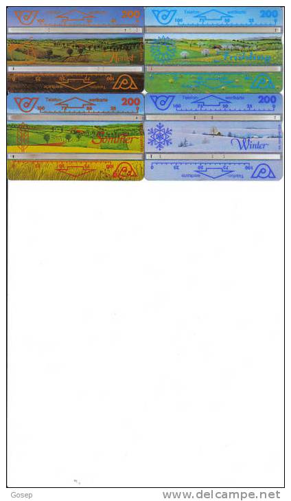 Austria-71,114,147,185winter,fruhling,sommer,herbst-tirage-100.000-(4 Cards)-used Card - Autriche
