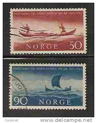 NORWAY - 300th ANNIV POSTAL COMMUNICATIONS Avec Le Nord - Yvert # 456/7 - VF USED - Gebruikt