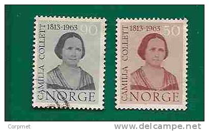 NORWAY - CAMILIA COLLETT - Yvert # 450/1 - VF USED - Used Stamps