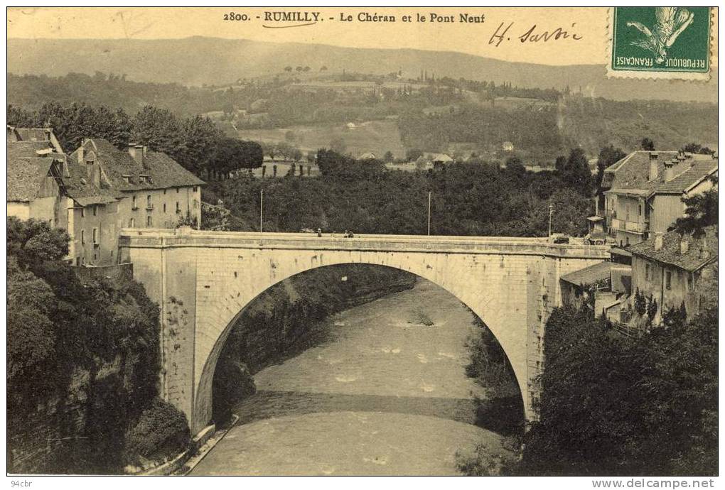 CPA (74)  RUMILLY  Le Cheran Et Le Pont Neuf - Rumilly