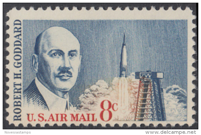 !a! USA Sc# C069 MNH SINGLE - Robert H. Goddard - 3b. 1961-... Nuovi