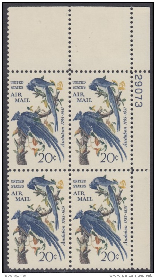 !a! USA Sc# C071 MNH PLATEBLOCK (UR/29073/a) - "Columbia Jays" By Audubon - 3b. 1961-... Nuovi