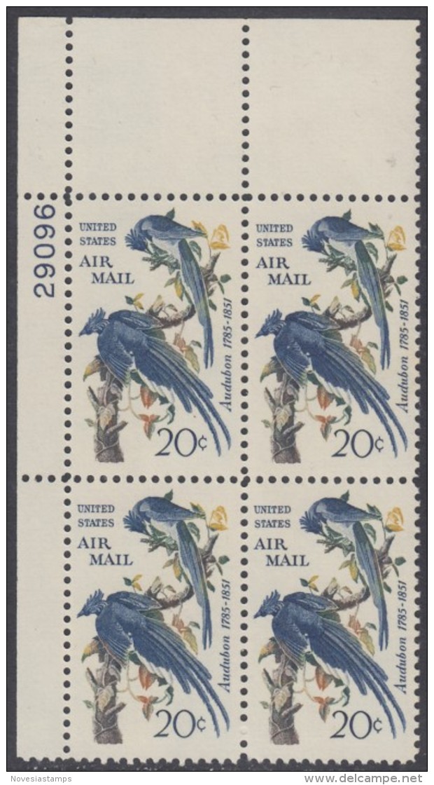 !a! USA Sc# C071 MNH PLATEBLOCK (UL/29096) - "Columbia Jays" By Audubon - 3b. 1961-... Neufs