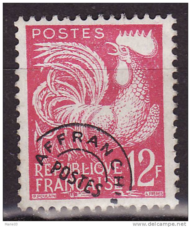 111 YT - Préoblitéré Coq - Sans Gomme - 12f - 1953-1960