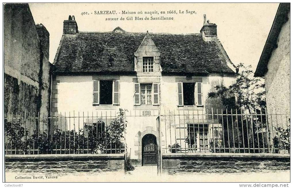 56 - MORBIHAN - SARZEAU - MAISON BOURGEOISE Où NAQUIT L´ECRIVAIN LE SAGE - Sarzeau