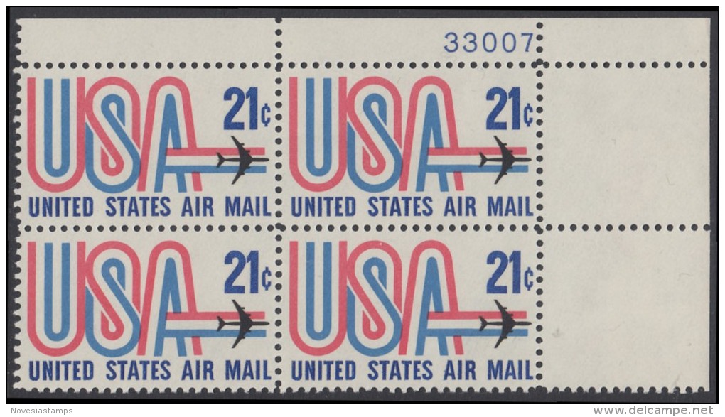 !a! USA Sc# C081 MNH PLATEBLOCK (UR/33007) - USA & Jet - 3b. 1961-... Nuovi