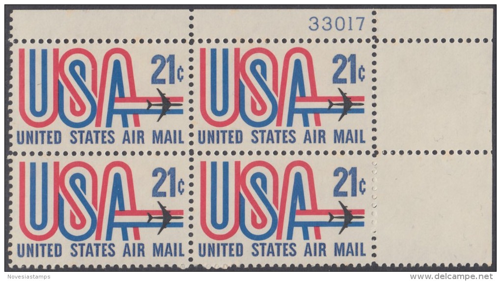 !a! USA Sc# C081 MNH PLATEBLOCK (UR/33017) - USA & Jet - 3b. 1961-... Unused