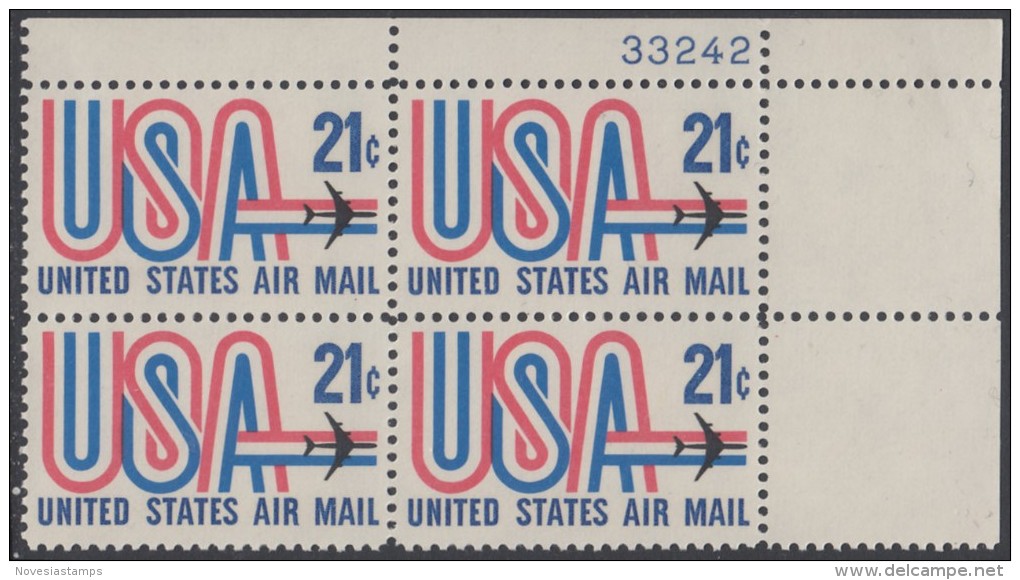 !a! USA Sc# C081 MNH PLATEBLOCK (UR/33242) - USA & Jet - 3b. 1961-... Nuovi