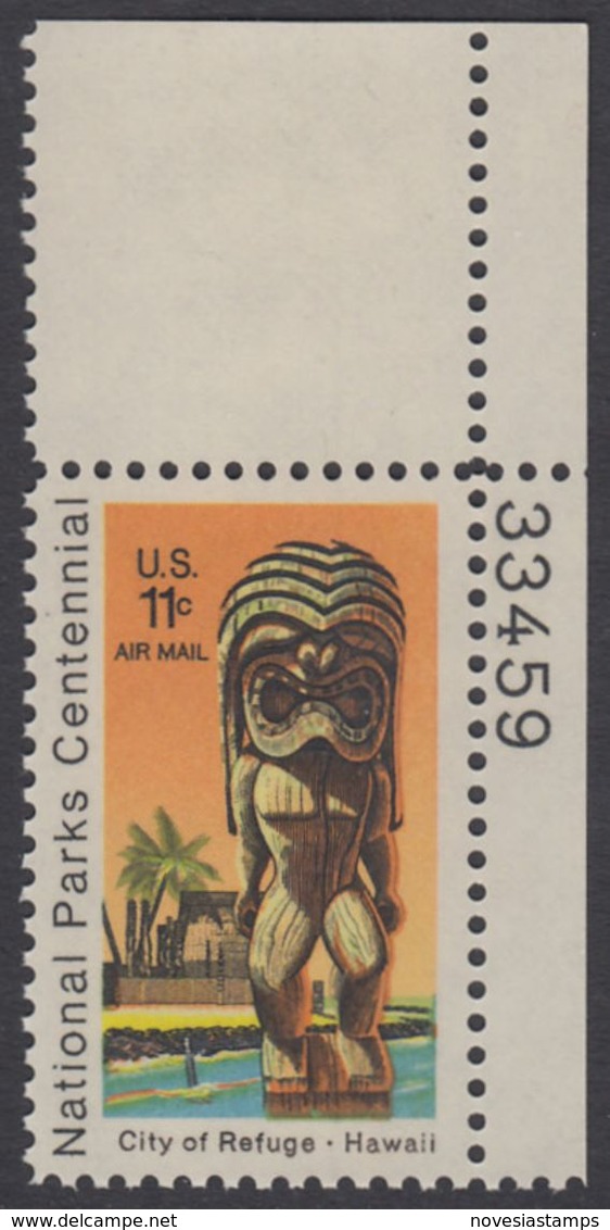 !a! USA Sc# C084 MNH SINGLE From Upper Right Corner W/ Plate-+ (UR/33459) - City Of Refuge - 3b. 1961-... Nuovi