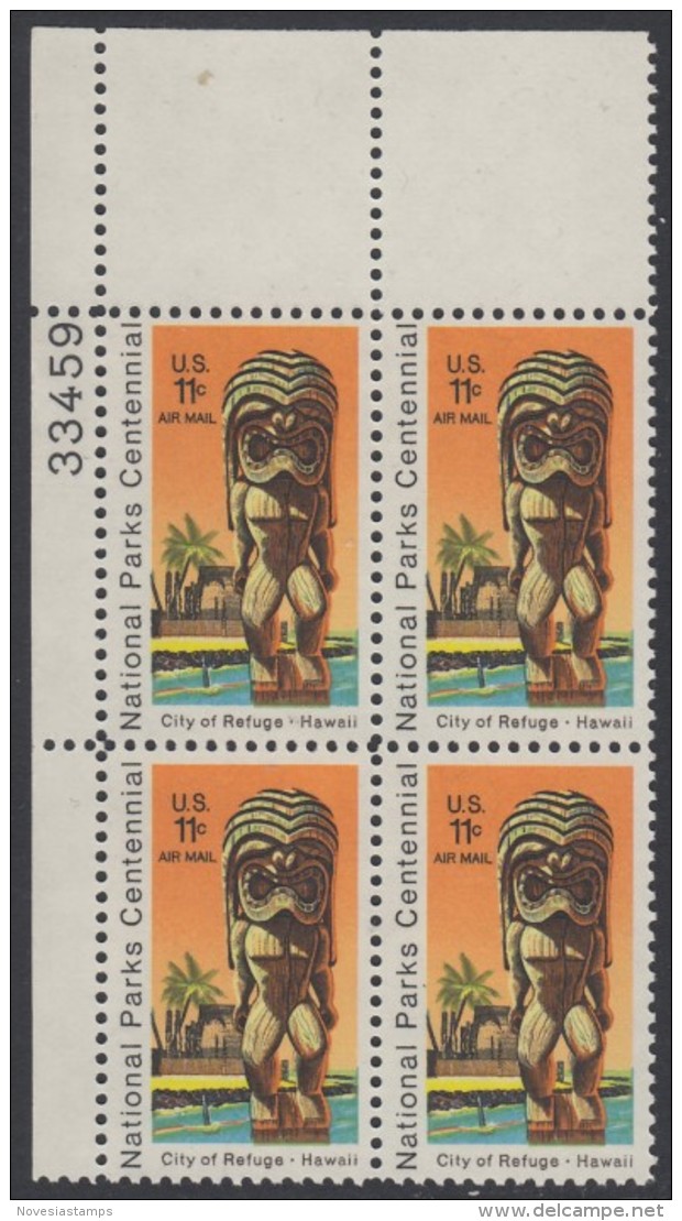 !a! USA Sc# C084 MNH PLATEBLOCK (UL/33459) - City Of Refuge - 3b. 1961-... Ungebraucht