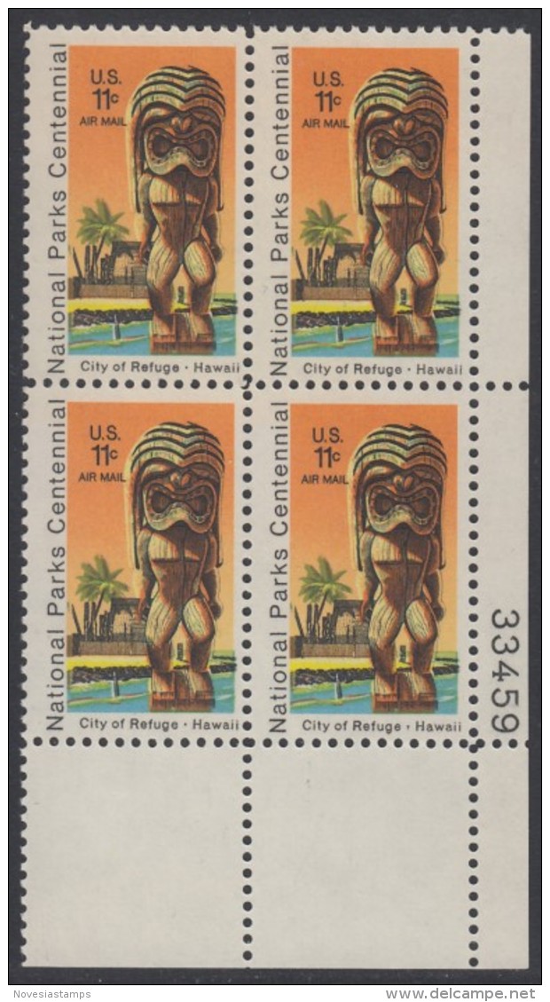 !a! USA Sc# C084 MNH PLATEBLOCK (LR/33459) - City Of Refuge - 3b. 1961-... Ungebraucht