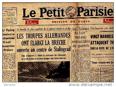 LE PETIT PARISIEN Du 19/09/1942   AVIS De REPRESAILLES - Le Petit Parisien