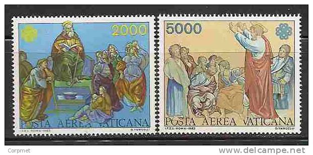 VATICAN - ANNE MONDIALE DES COMMUNICATIONS - AIR MAIL Yvert # A73/4 - MINT NH - Poste Aérienne