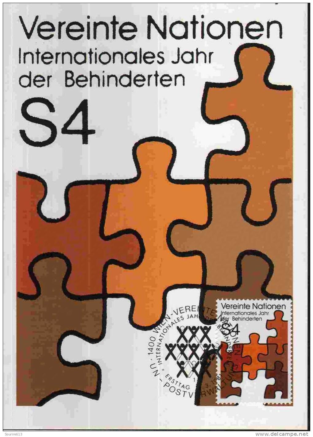CPJ ONU Vienne 1981 Année Personnes Handicapées Puzzle - Handicap