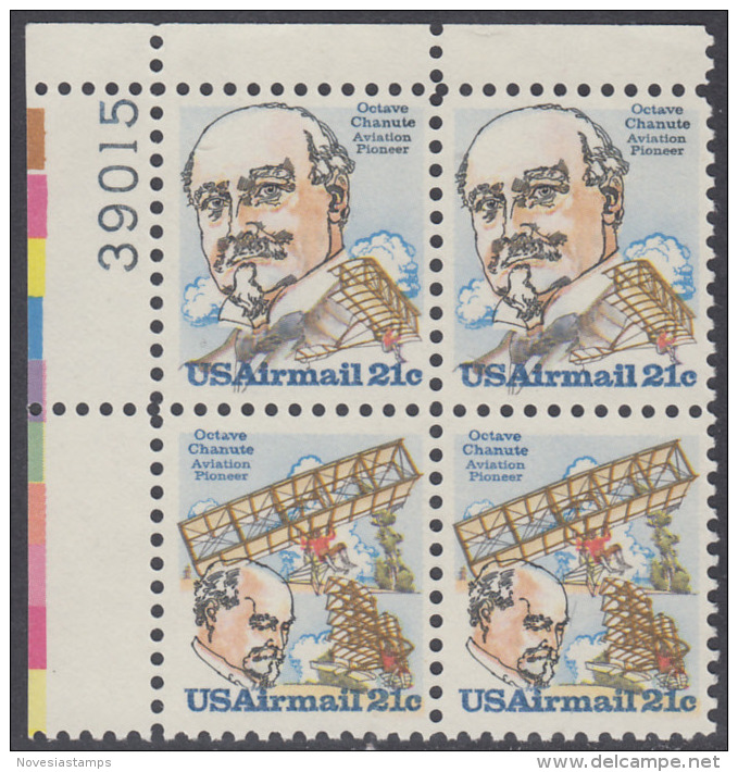 !a! USA Sc# C093-C094 MNH PLATEBLOCK (UL/39015) - Octave Chanute - 3b. 1961-... Ungebraucht