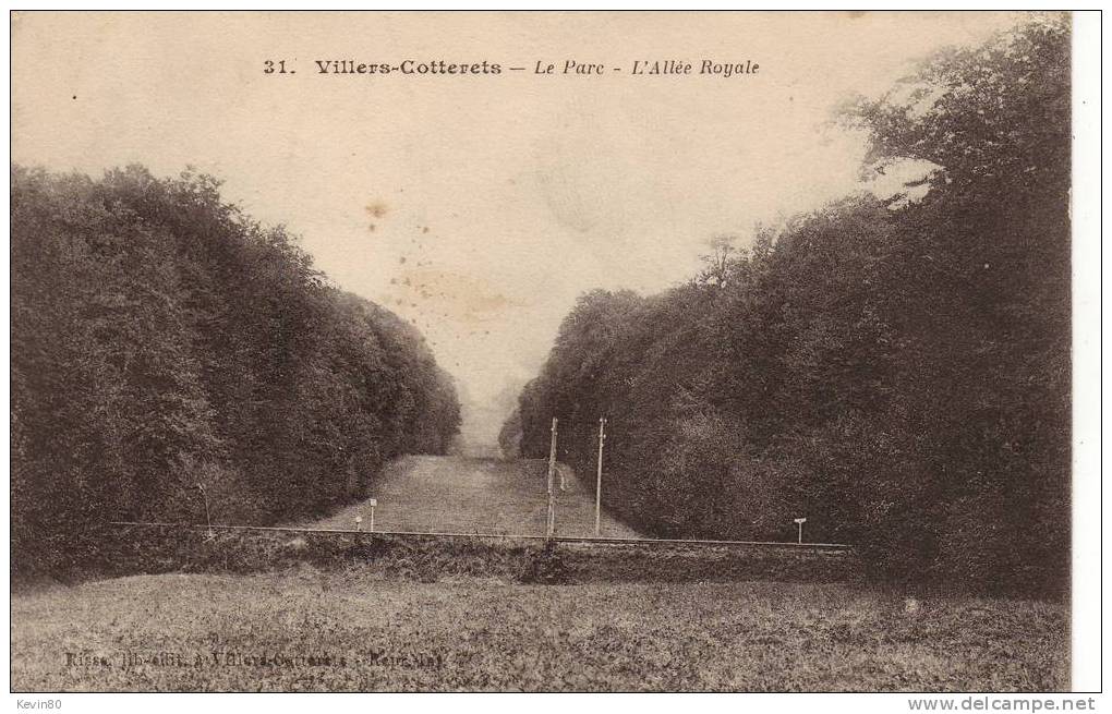 02 VILLERS COTTERETS  Le Parc L'Allée Royale - Villers Cotterets