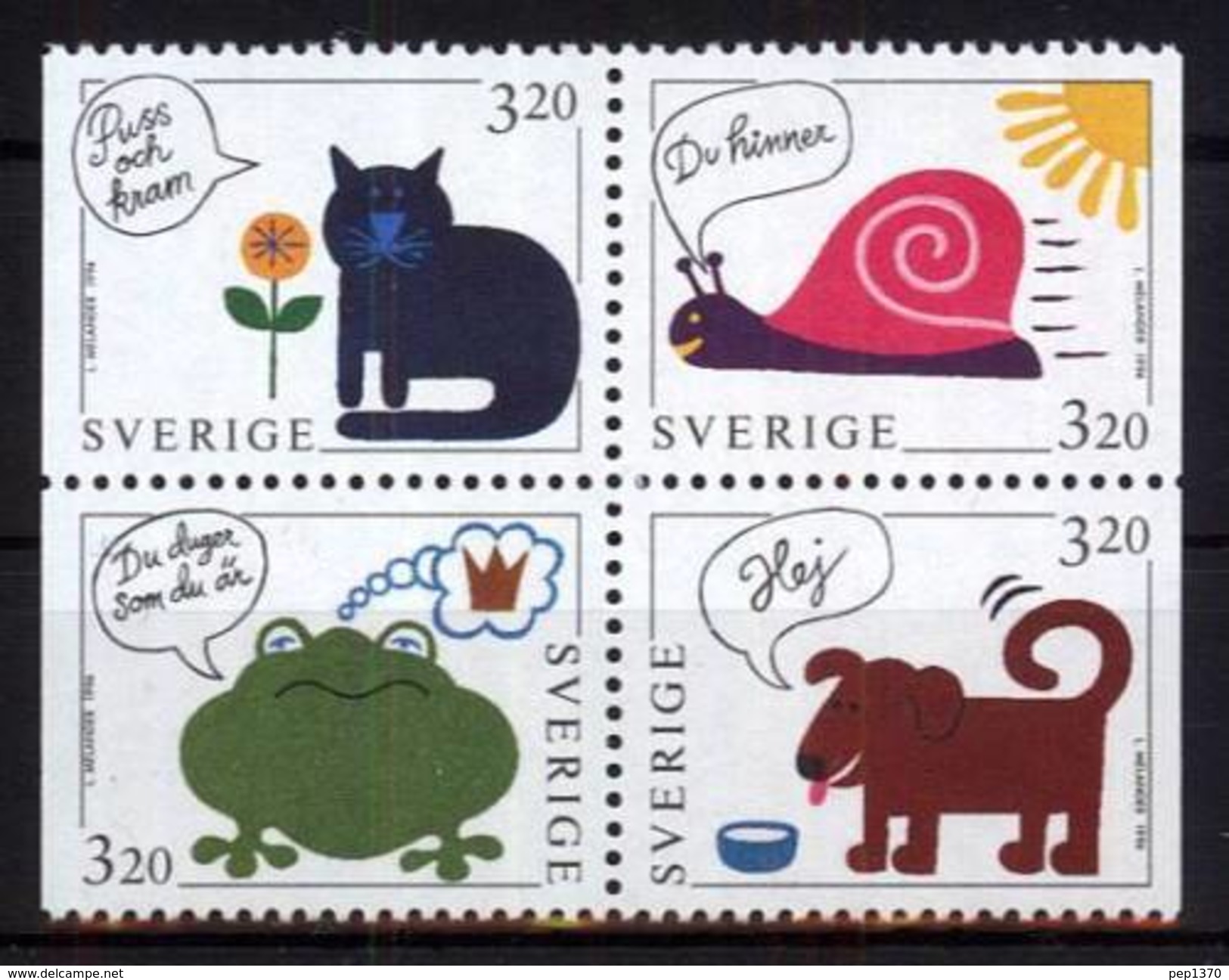SUECIA 1994  - SELLOS DE FELICITACIONES  YVERT 1818-1821 - Unused Stamps