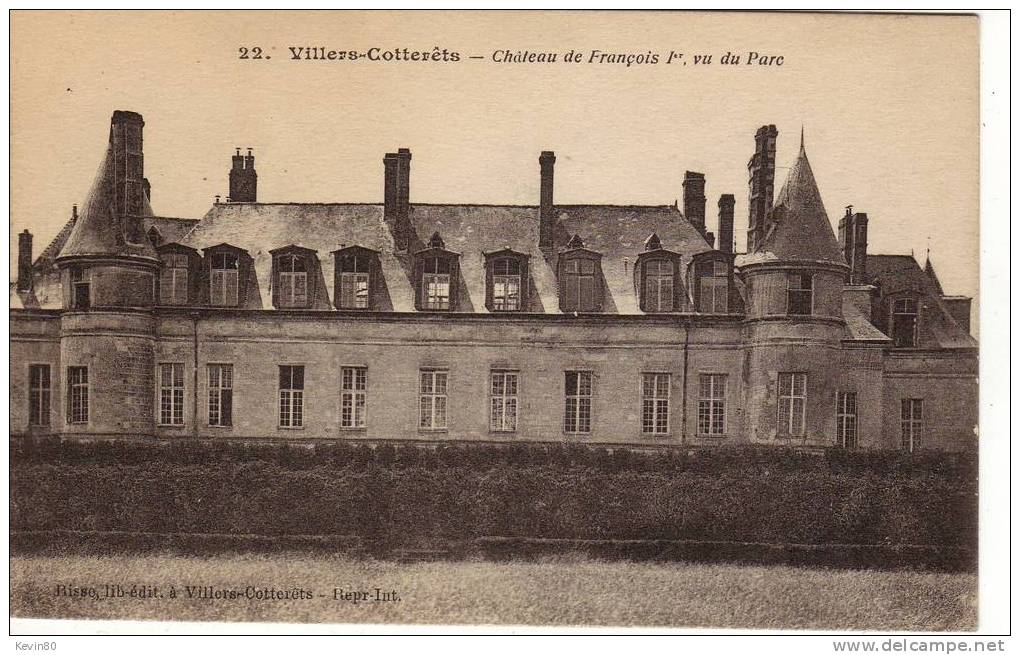 02 VILLERS COTTERETS  Château De François 1er Vu Du Parc - Villers Cotterets