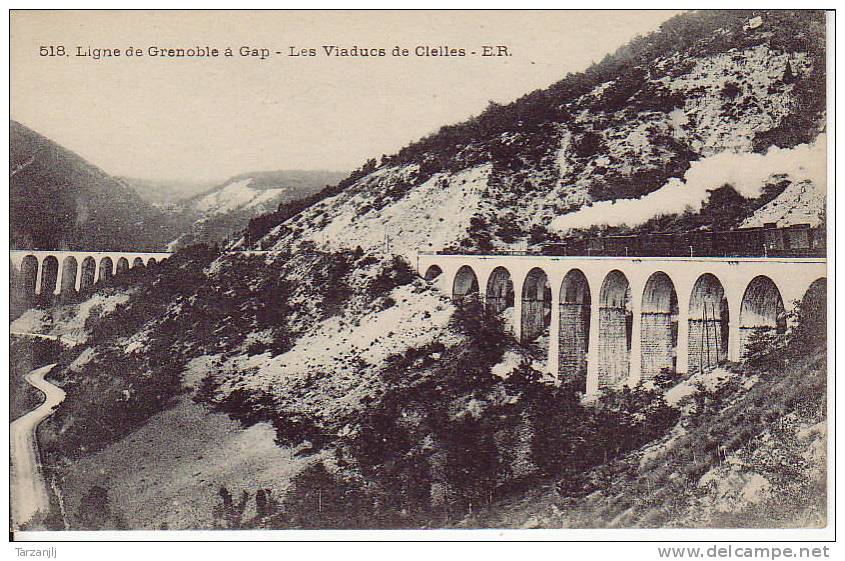 CPA De La Ligne De Grenoble à Gap (Isère 38): Les Viaducs De Clelles ( Train ) - Clelles