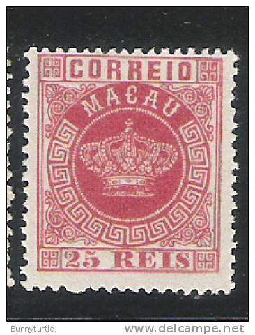 Macao Macau 1884-85 Portuguese Crown 25r MLH - Unused Stamps