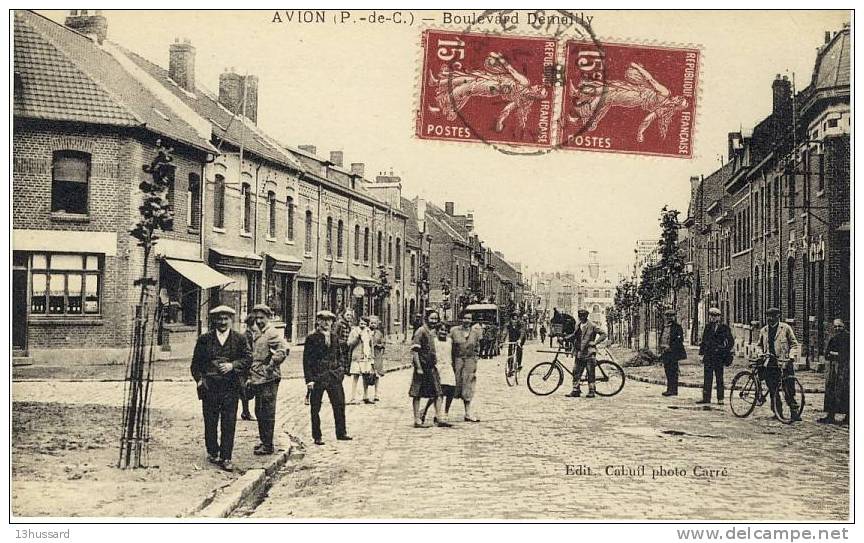 Carte Postal Ancienne Avion - Boulevard Demailly - Avion