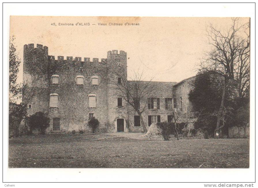 ALES ENVIRONS D'ALAIS 30 VIEUX CHATEAU D'ARENES - Alès