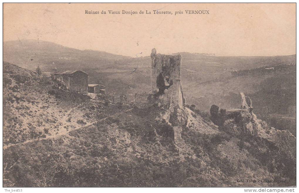 -   Vernoux   -   Ruines Du Vieux Donjon De La Tourette - Vernoux