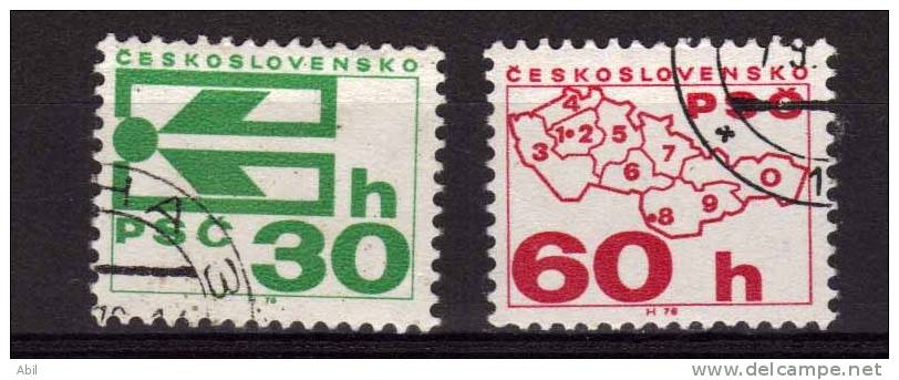 Tchécoslovaquie 1976 N°Y.T. : 2176 Et 2177 Obl. - Used Stamps