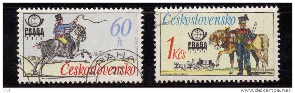 Tchécoslovaquie 1976 N°Y.T. : 2213 Et 2214 Obl. - Used Stamps