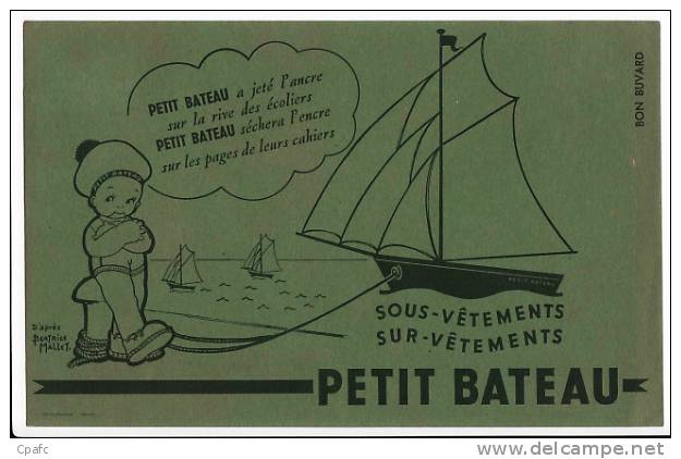 *Buvard Publicitaire : Petit Bateau , Sous-vetement,sur-vetement , Illustré Par Béatrice Mallet - Other & Unclassified