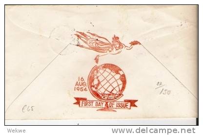 JG002 / Ryukyu FDC Ex Naha,  1954, Engel Im Flug - Ryukyu Islands