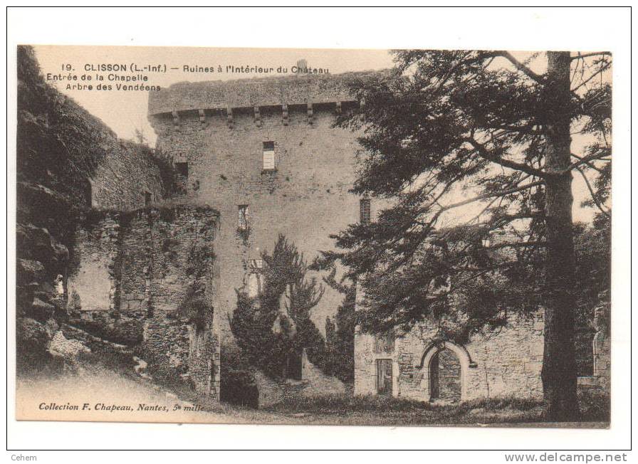 CLISSON 44 RUINES A L'INTERIEUR DU CHATEAU - Clisson