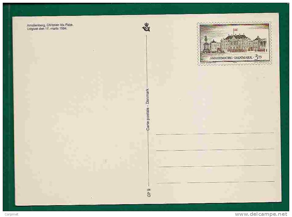 DENMARK - 1994 MAXIMUM ENTIRE CARD - PALACE ROYAL - TOPICAL FLAGS - SOLDIERS - Yvert Stamp # 1077 - Maximum Cards & Covers