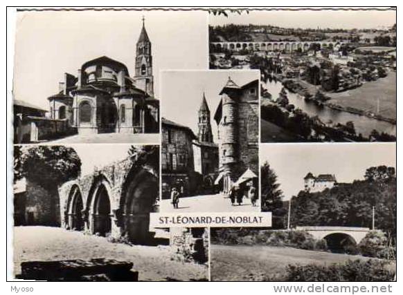 87 ST LEONARD DE NOBLAT L'Eglise (XI° Et XII°si) La Vallée De La Vienne Vieilles Maisons Et Tour Historique (XVI°s) - Saint Leonard De Noblat