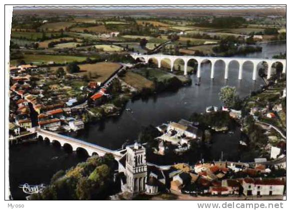 86 L'ISLE JOURDAIN Vue Aérienne De La Vallée De La Vienne Le Pont St Sylvain Et Le Viaduc - L'Isle Jourdain