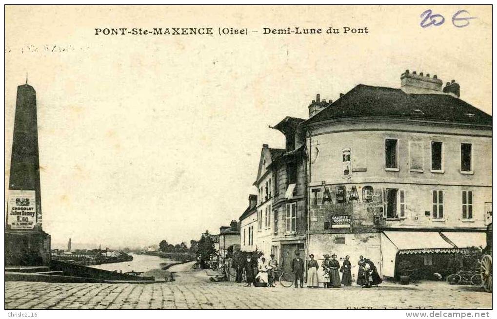 60 PONT STE MAXENCE Demi Lune Du Pont  TOP  1918 - Pont Sainte Maxence