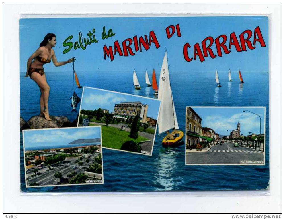 Marina Di Carrara 1965 Multipla Con Ragazza In Costume Da Bagno - Carrara