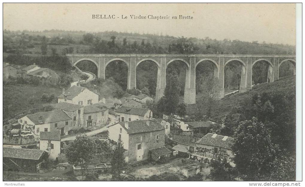 BELLAC, La Viaduc Chapterie En Brette, écrite Mais Sans Timbre, Provient D'un Carnet - Bellac