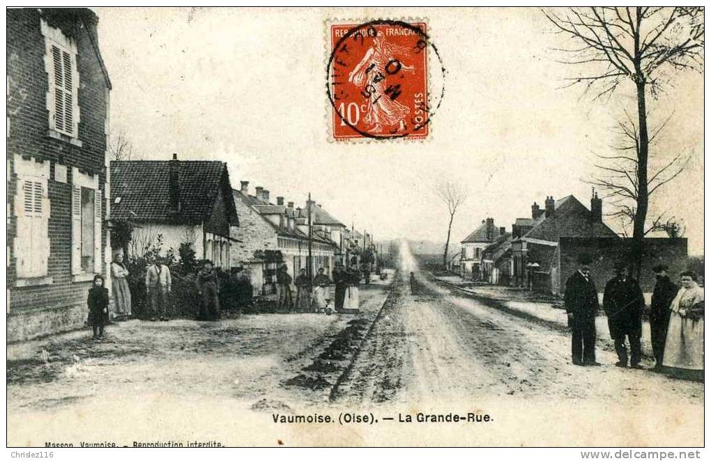 60 VAUMOISE La Grande Rue  TOP  Animation  1910 - Vaumoise